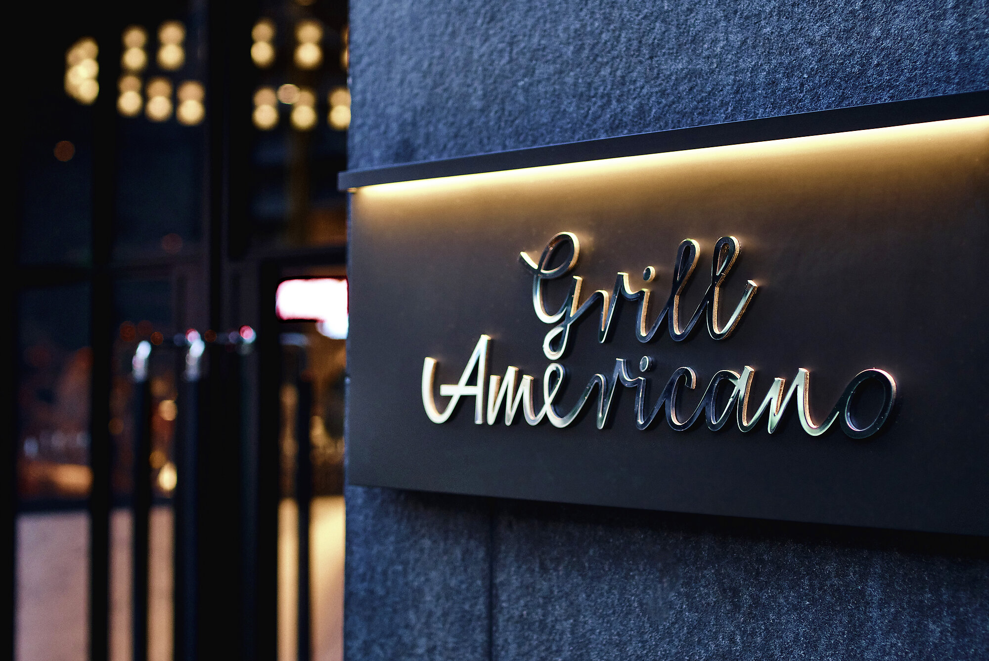 Interior photograph of Grill Americano by Adrian Lander & Tom Blachford
